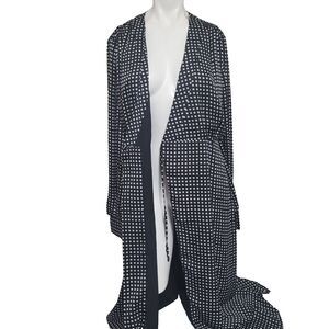 Equipment size 6 wrap Dress square dots lining tie open front lining button